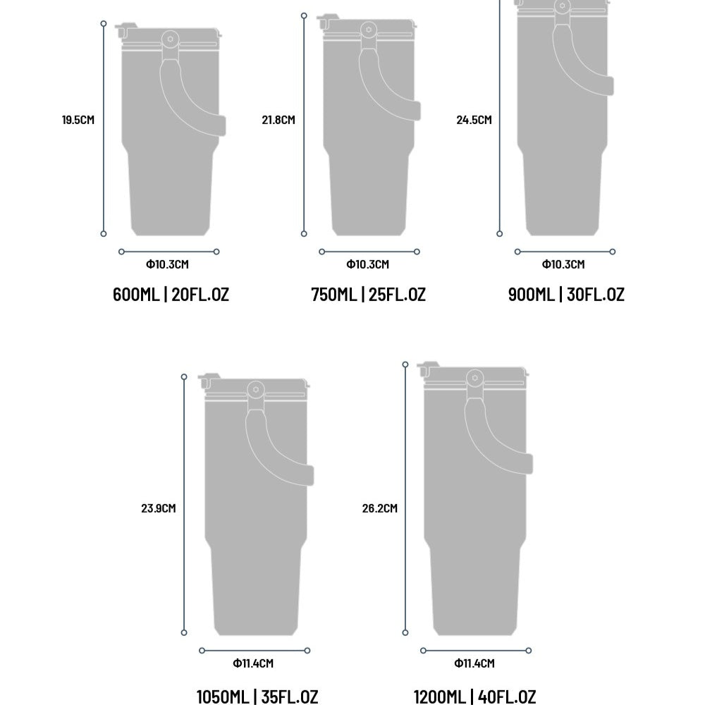 Tyeso Large Capacity Thermos Vacuum Cup Stainless Steel Coffee Mug Dual Drink Insulated Bottle Hot Cold