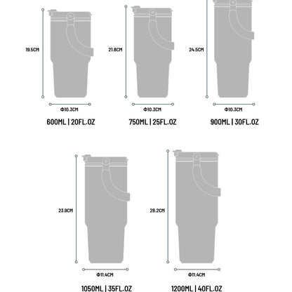 Tyeso Large Capacity Thermos Vacuum Cup Stainless Steel Coffee Mug Dual Drink Insulated Bottle Hot Cold