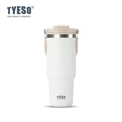durable vacuum insulated mug with secure lid and sleek finish