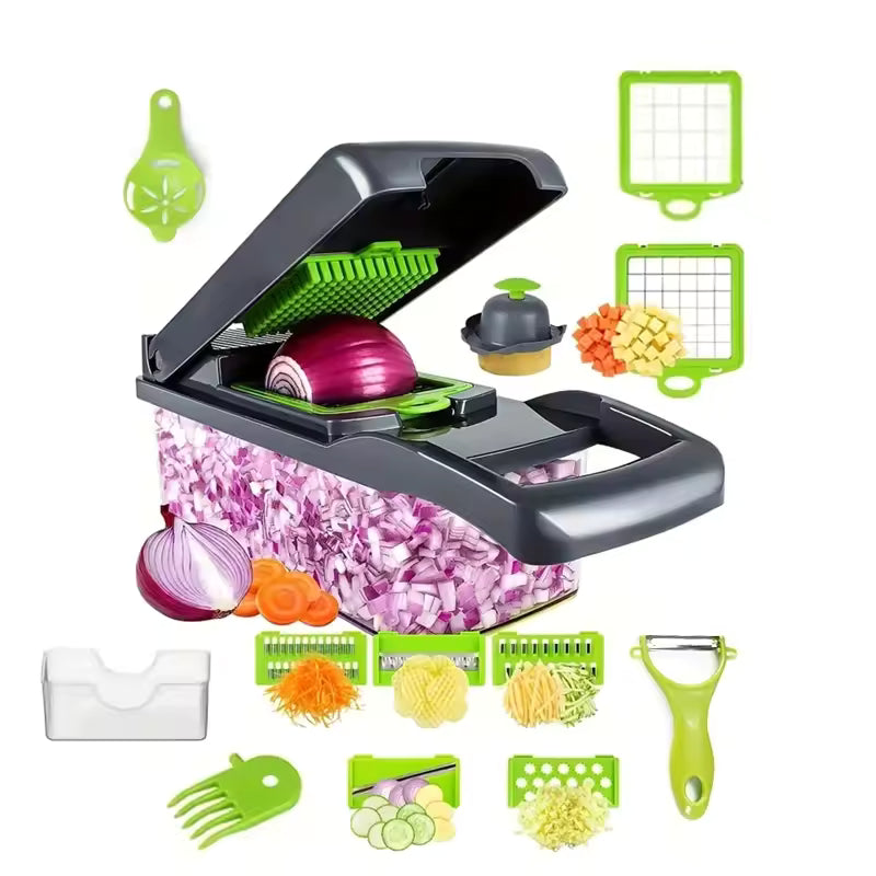 16-in-1 multifunctional vegetable chopper for kitchen