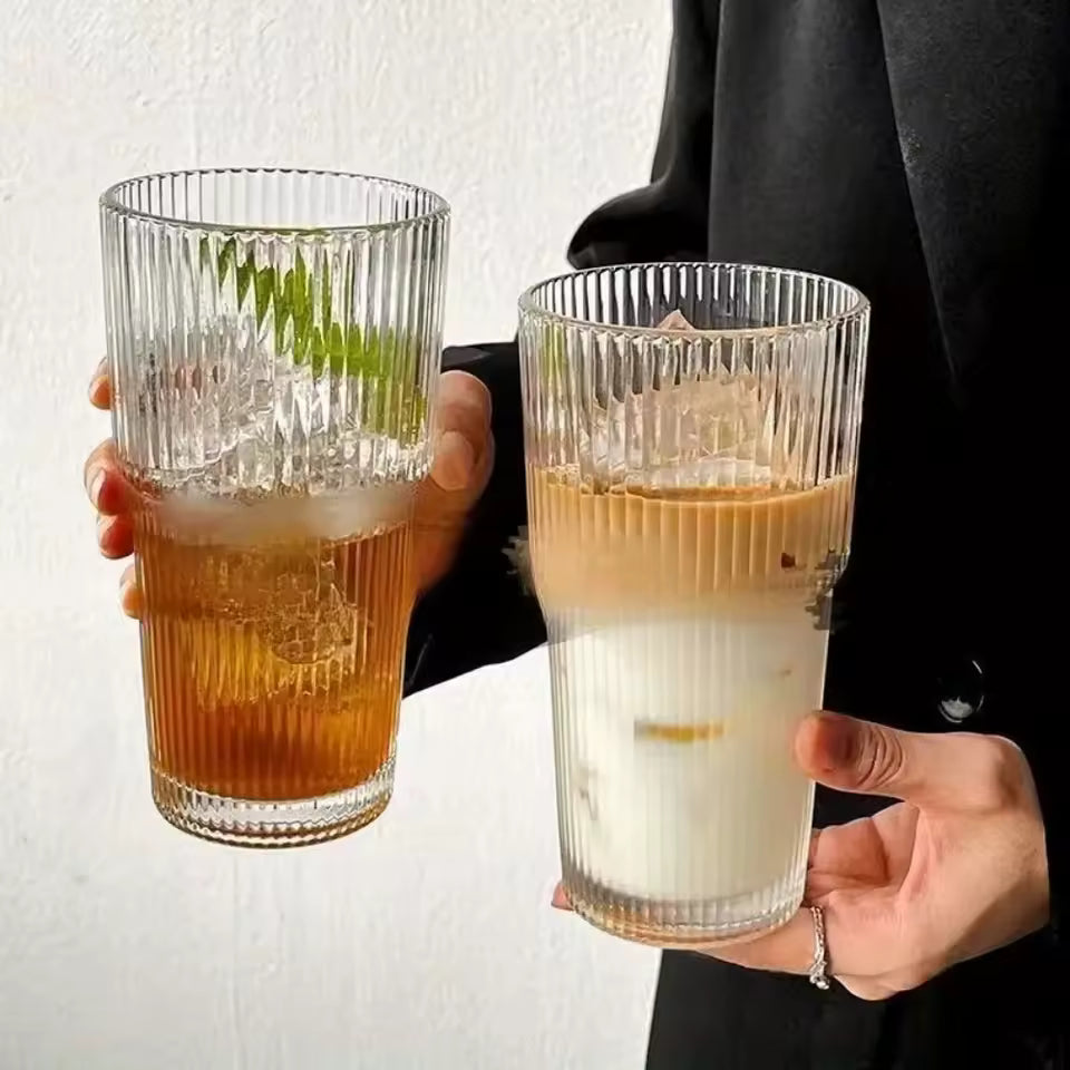 aesthetic iced coffee glass cup