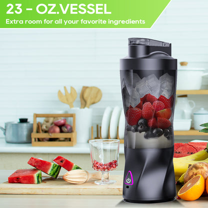 rechargeable blender with stainless steel blades