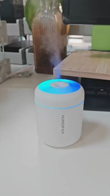 Mini USB Humidifier 180ML – Portable Essential Oil Diffuser with LED Light for Bedroom, Office & Car